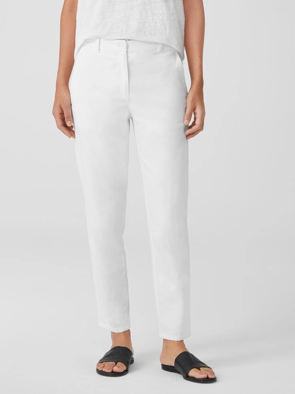 Eileen Fisher White Pants Size 14 Organic Cotton Hemp